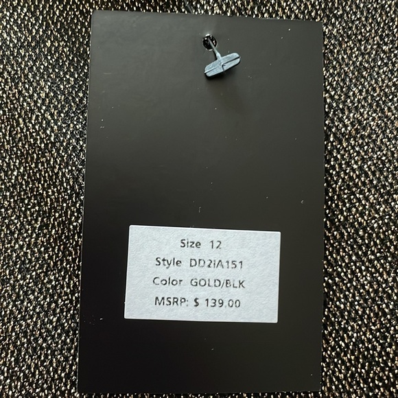 DKNY Metallic Faux-Wrap Sheath Dress sz 12 - Picture 5 of 12